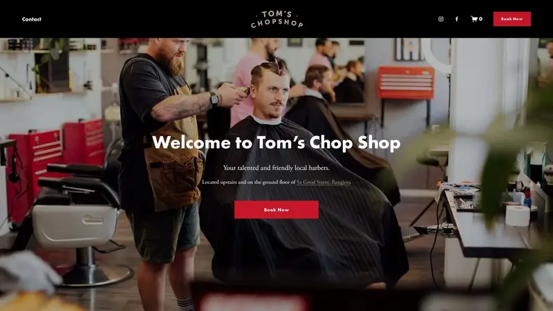 Homepage of tomschopshop.co.nz