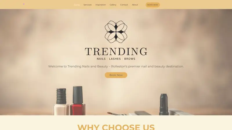 Homepage of trendingrolleston.co.nz