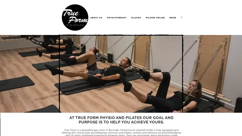 Homepage of trueform.co.nz