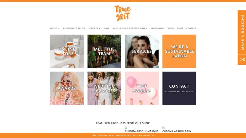 Homepage of truegrit.co.nz