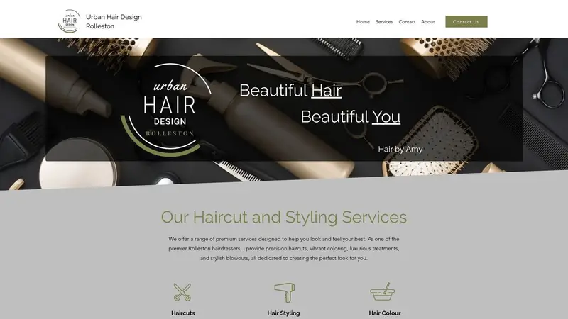 Homepage of urbanhairdesign.co.nz