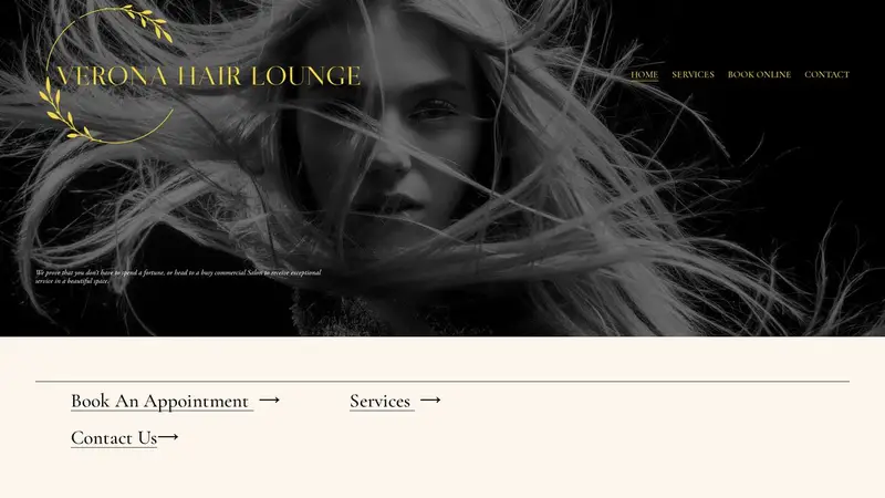 Homepage of veronahairlounge.co.nz