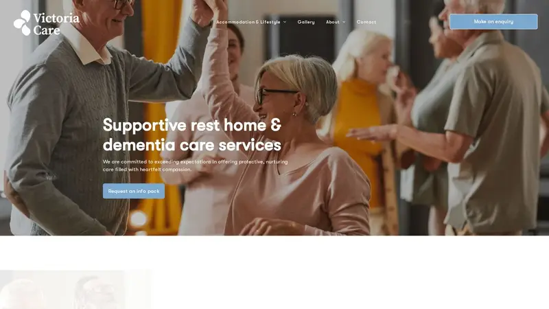Homepage of viccare.co.nz
