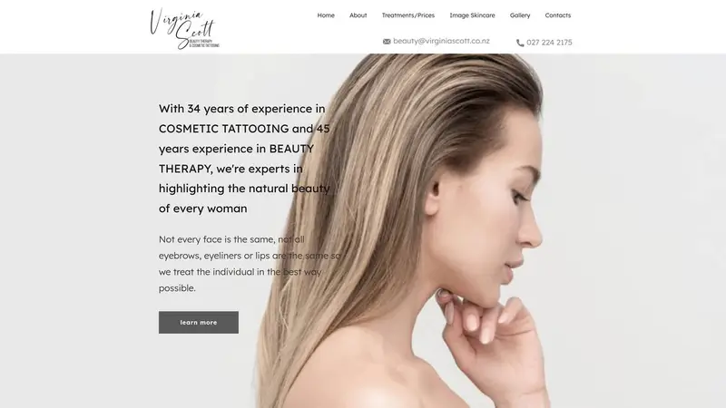 Homepage of virginiascott.co.nz