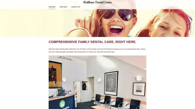 Homepage of walthamdental.co.nz