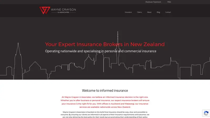 Homepage of waynegrayson.co.nz