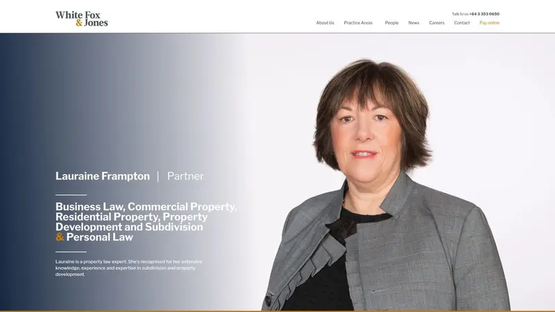 Homepage of whitefox.co.nz