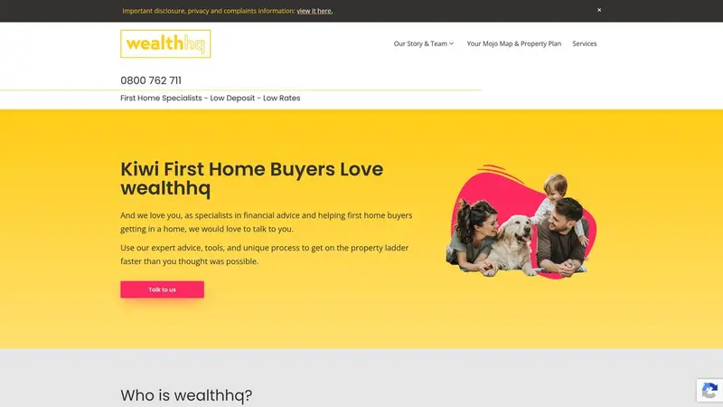 Homepage of whq.co.nz