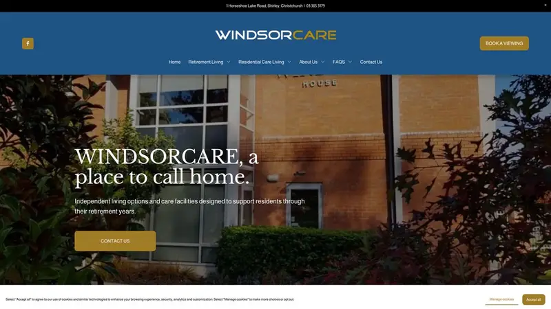 Homepage of windsorcare.co.nz