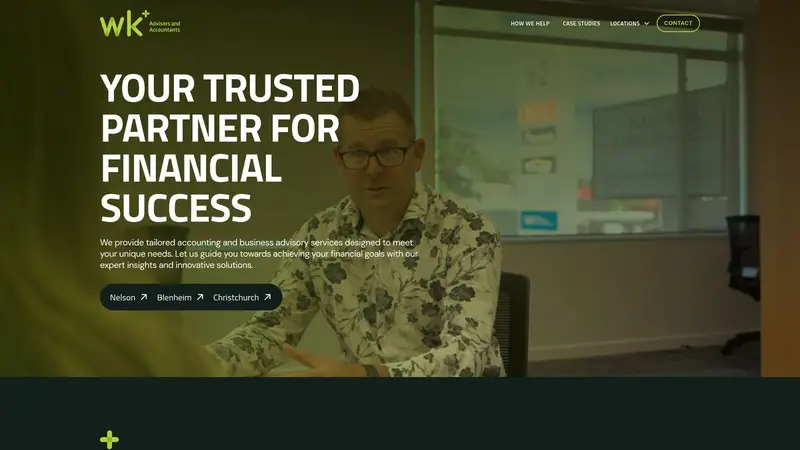 Homepage of wk.co.nz
