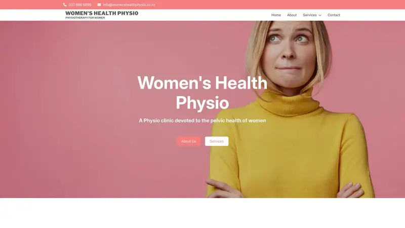 Homepage of womenshealthphysio.co.nz