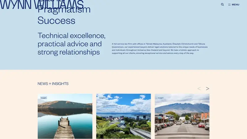 Homepage of wynnwilliams.co.nz