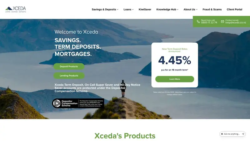 Homepage of xceda.co.nz