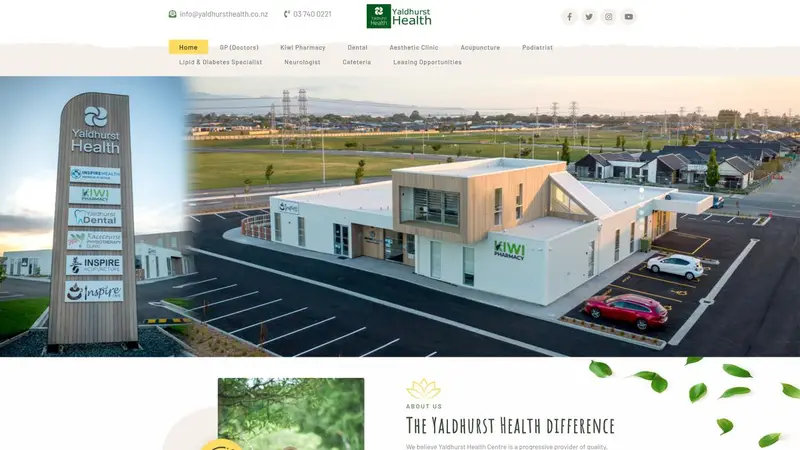 Homepage of yaldhursthealth.co.nz
