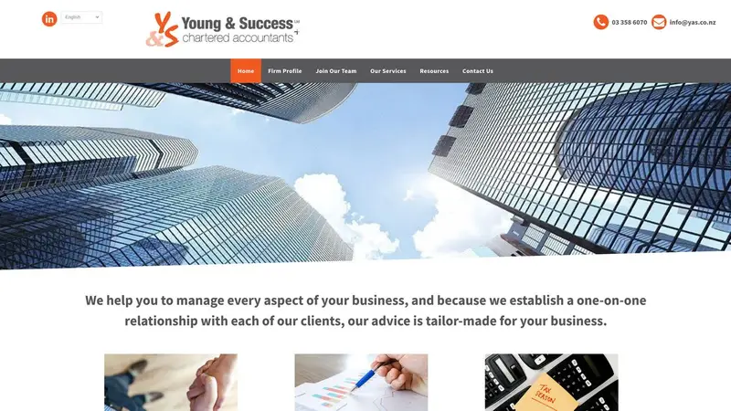 Homepage of yas.co.nz