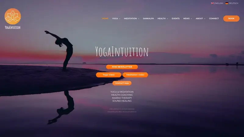 Homepage of yogaintuition.nz