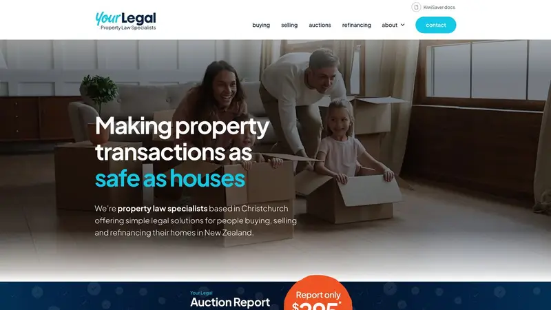 Homepage of yourlegal.co.nz
