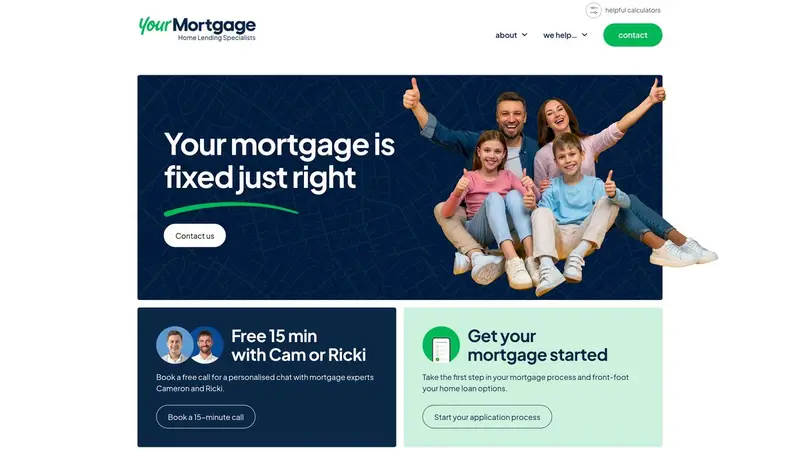 Homepage of yourmortgage.nz