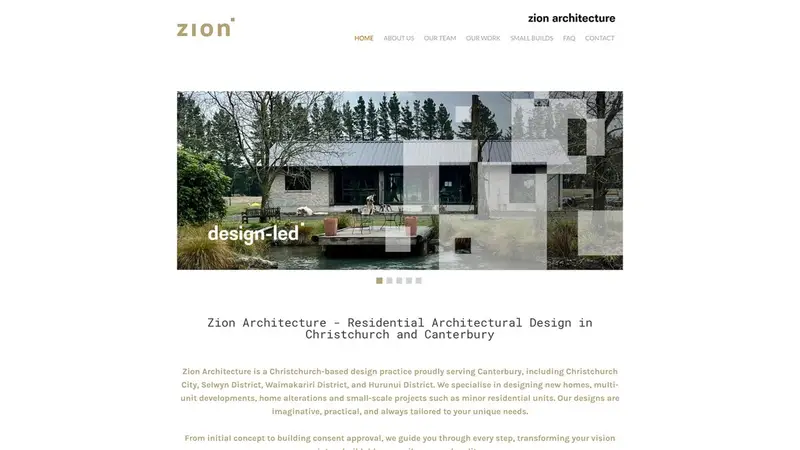 Homepage of zionarchitecture.co.nz