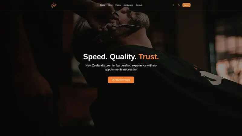 Homepage of falconsbarbershop.com