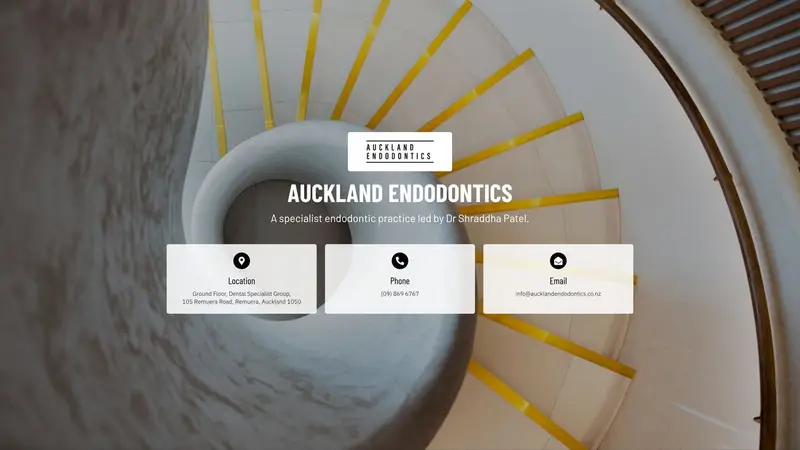 Homepage of aucklandendodontics.co.nz