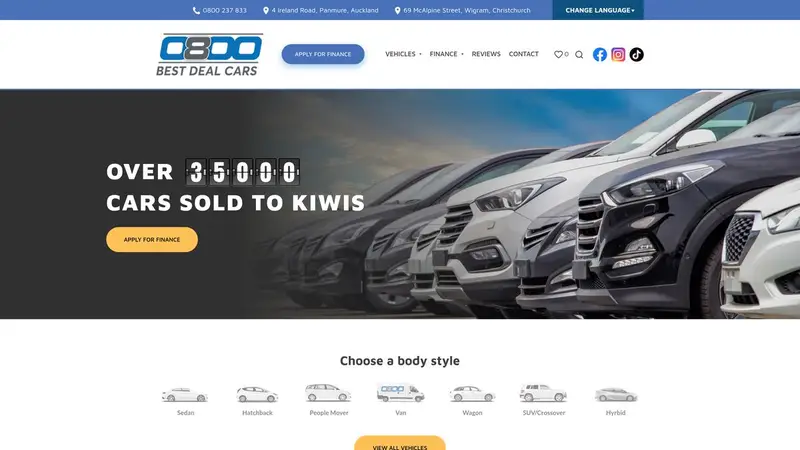 Homepage of 0800bestdeal.co.nz