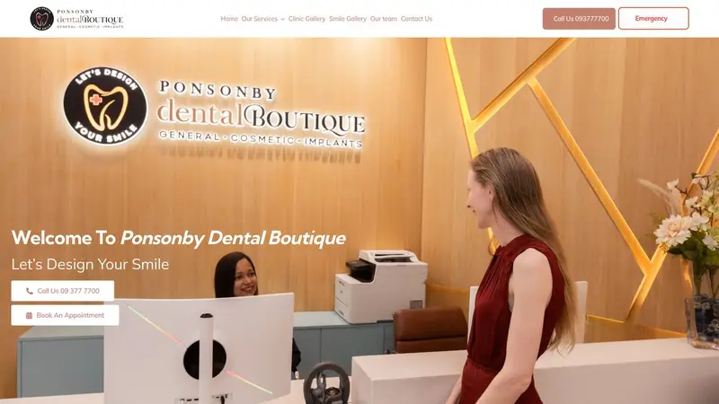Homepage of 183ponsonbydental.co.nz