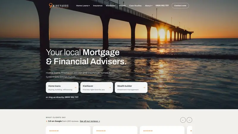 Homepage of 9yardsfs.co.nz