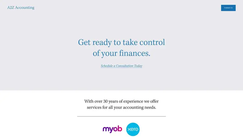 Homepage of a2zaccounting.co.nz
