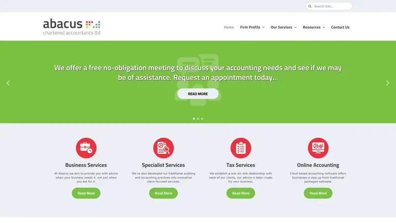 Homepage of abacusca.co.nz