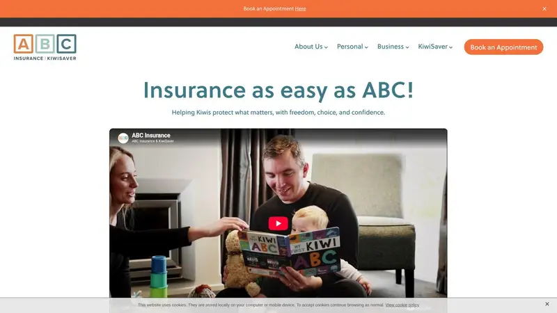 Homepage of abcinsurance.co.nz
