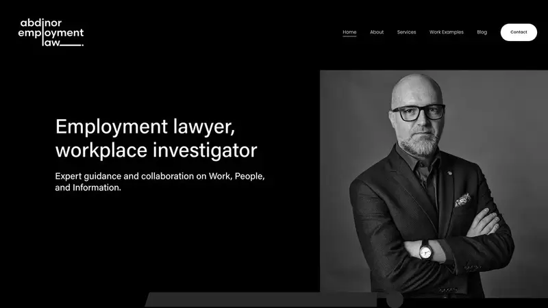 Homepage of abdinorlaw.nz