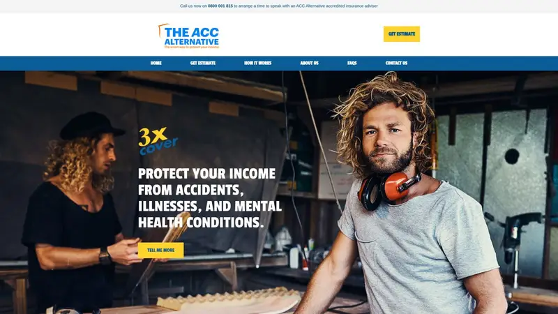 Homepage of accalternative.co.nz