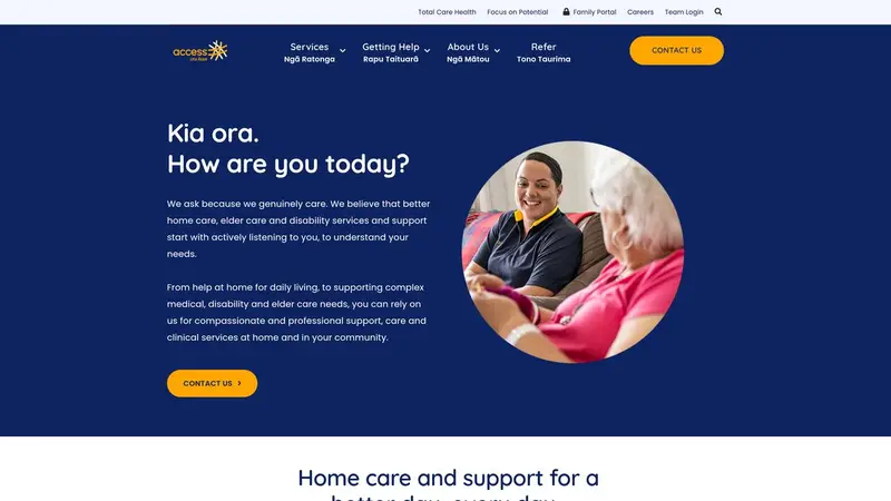 Homepage of access.org.nz
