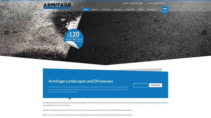 Homepage of acltd.co.nz