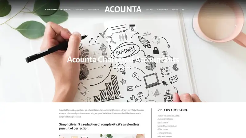 Homepage of acounta.co.nz