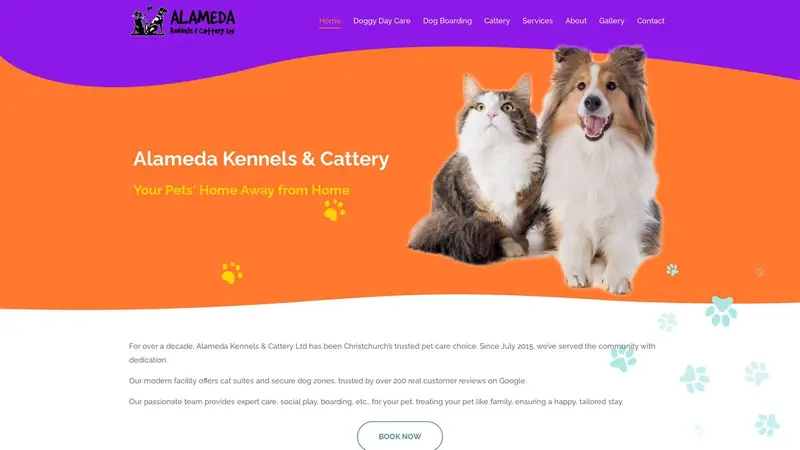 Homepage of alameda.co.nz