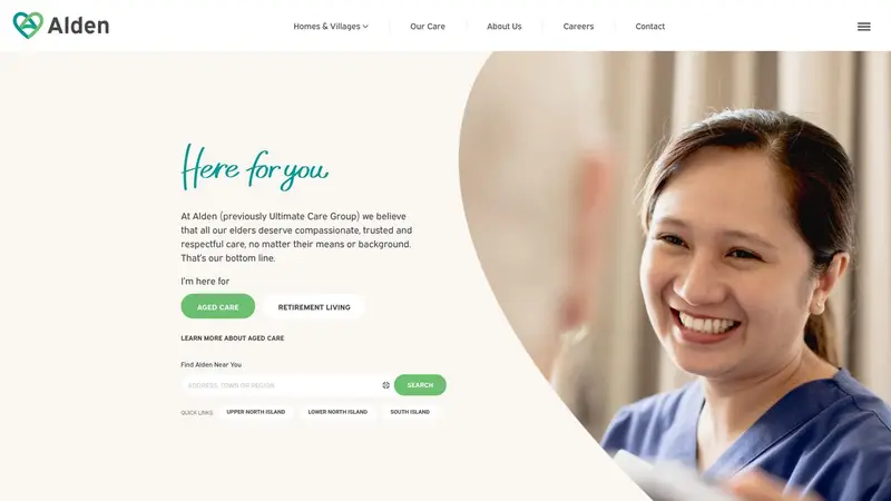 Homepage of alden.co.nz