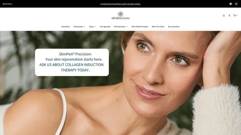 Homepage of allaboutyou.co.nz