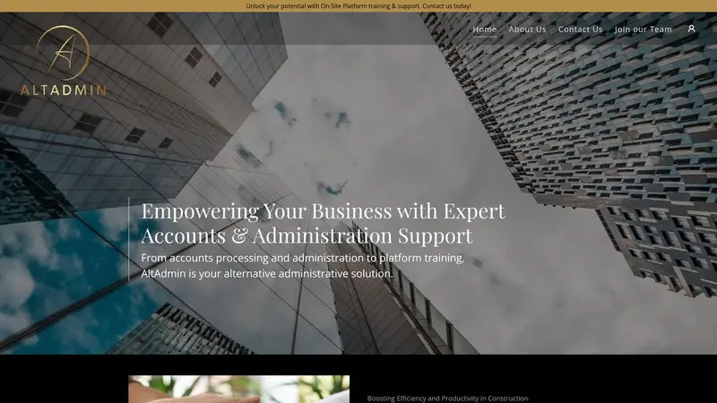 Homepage of altadmin.co.nz