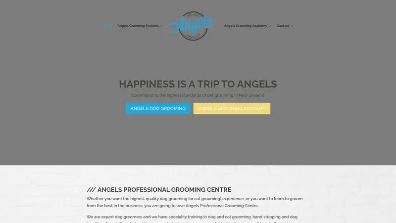 Homepage of angelsgrooming.co.nz