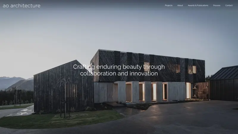 Homepage of aoarchitecture.co.nz