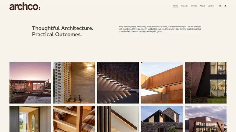 Homepage of archco.co.nz