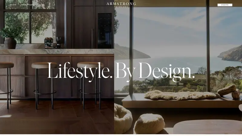 Homepage of armstronginteriors.co.nz