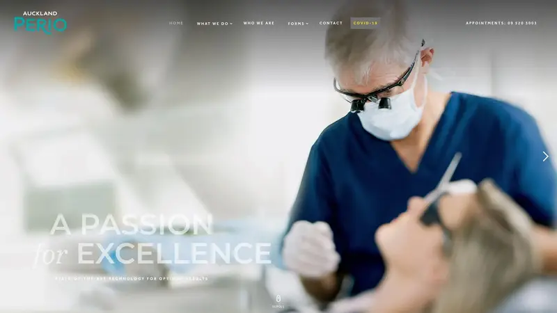 Homepage of aucklandperio.co.nz