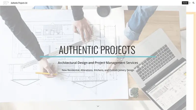 Homepage of authenticprojects.co.nz