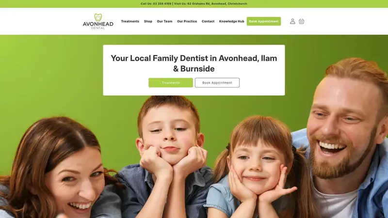 Homepage of avonheaddental.co.nz
