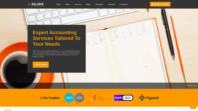 Homepage of balanceca.nz