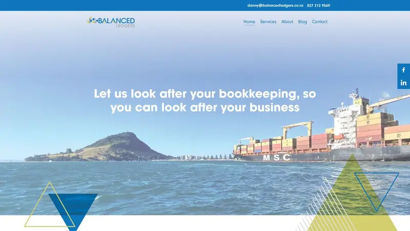 Homepage of balancedledgers.co.nz