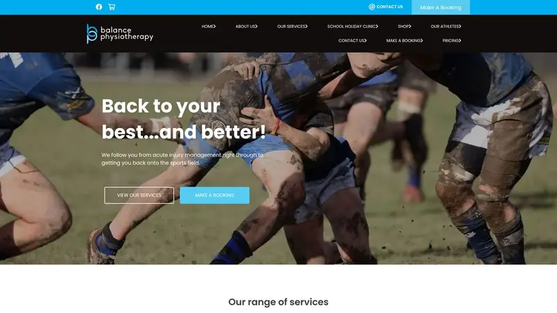 Homepage of balancephysio.co.nz